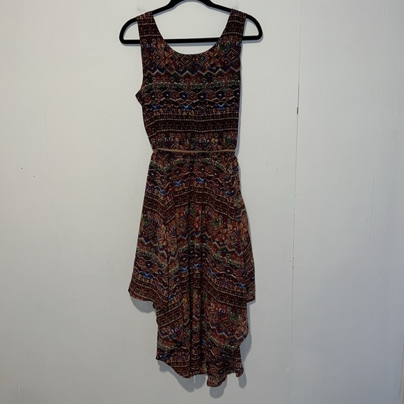 Fun & Flirt Asymmetrical Western Midi Sleeveless Vneck Dress B22* - Picture 2 of 4